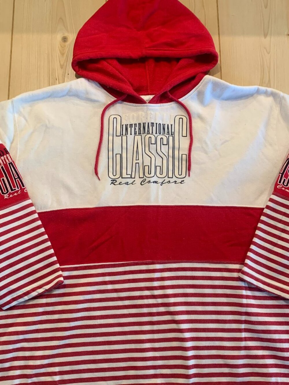 Vintage Y2K Forelli Moda Internazionale Classic Striped Hoodie Women's 30/32